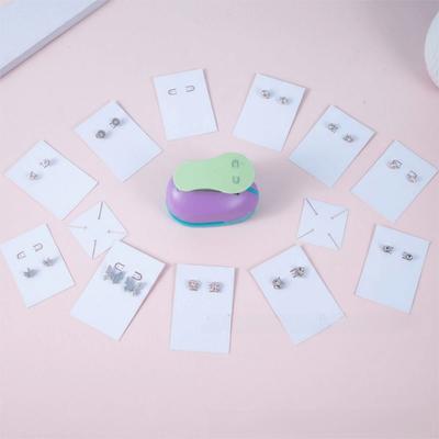 Дырокол для карточек сережек случайного цвета Прочный для DIY-проектов Пробойник отверстий Вырезание Штамп для рукоделия Форма Тиснение Изготовление карточек