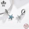 2020 Sterling Silver Starfish Blue Charm Pendant for DIY Bracelets & Necklaces
