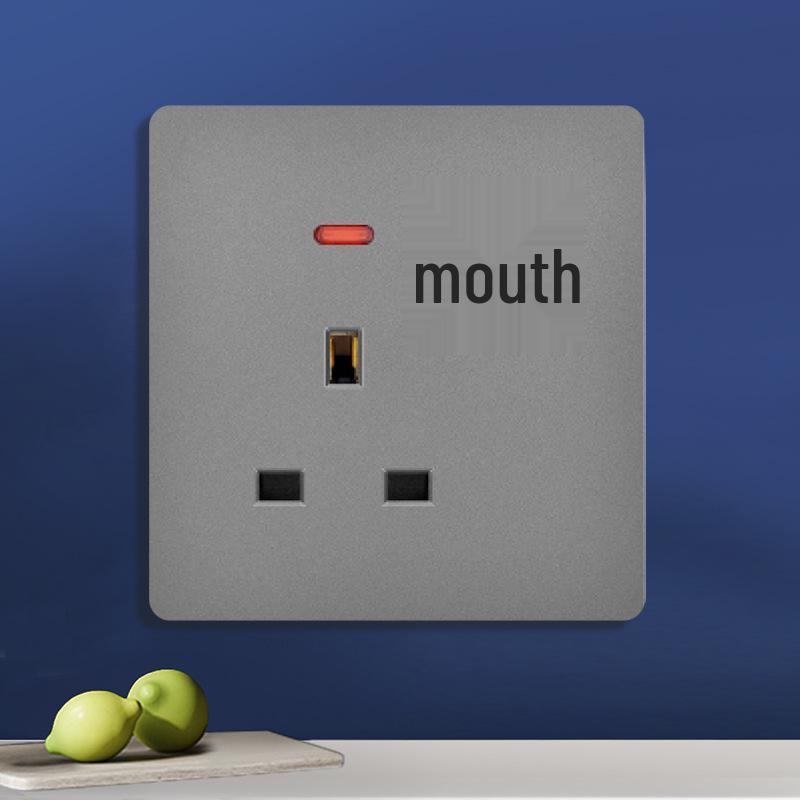 Серый настенный 13A UK разъем с зарядным устройством Type-C и USB