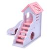 Colorful Mini Eco-board Wooden Slide DIY Assemble Hamster House Small Animals Pet Toy Double Stair-style Castle Pavilion Villa