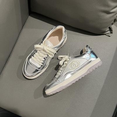 Версия из коровьей кожи~ кожаные туфли на платформе, ретро кеды, женские новые универсальные повседневные спортивные туфли, белые туфли