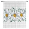 Летние белые ромашки акварельные сетчатые прозрачные шторы для гостиной спальни детской комнаты тюль оконные шторы