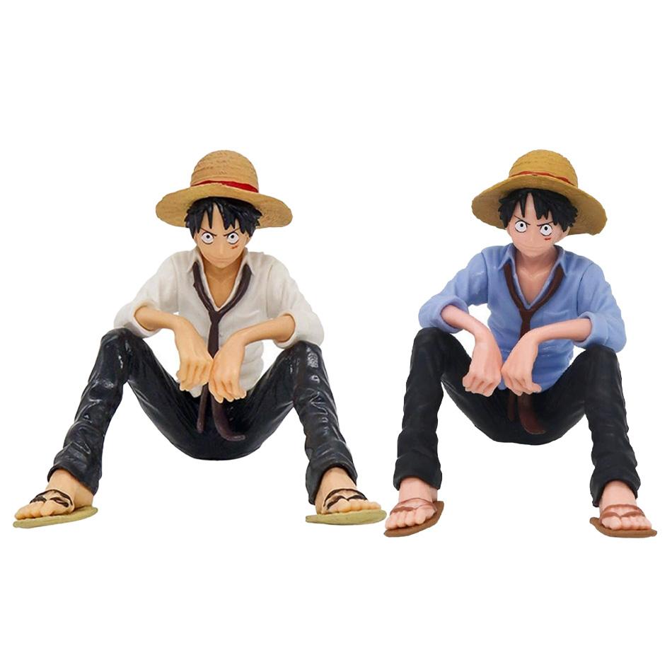 Фигурка Аниме One Piece Луффи Сидячая Поза Фигурка Действия ПВХ Модель Коллекция Фигурка Кукла Игрушка Разработана Для Дня Рождения Рождественский Подарок