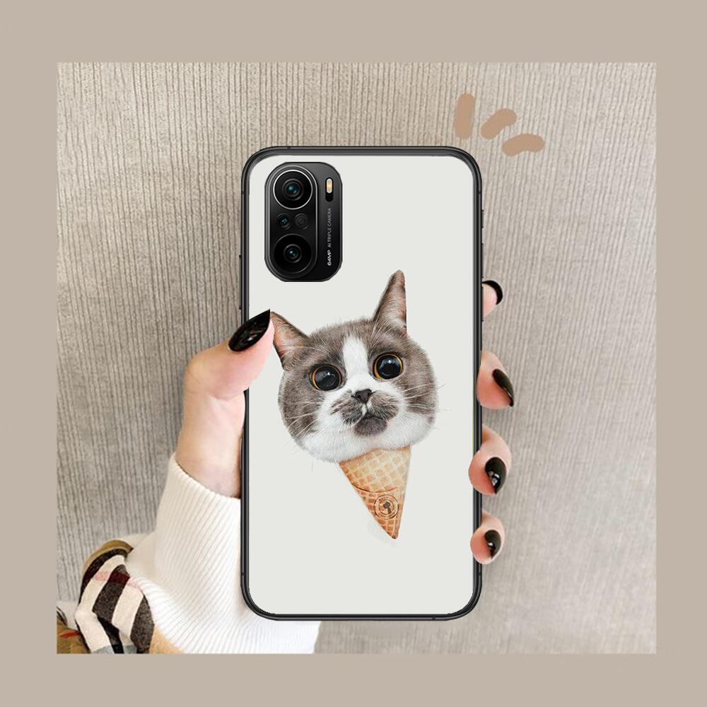 Funny Cartoon Cat Phone Case For Xiaomi Redmi POCO F1 F2 F3 X3 Pro M3 9C 10T Lite NFC Black Cover Silicone Back Prett Mi 10 Ultr