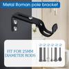 1pc Adjustable Curtain Rod Holder Metal Window Curtain Rod Support Drapery Rod Holders  for Wall