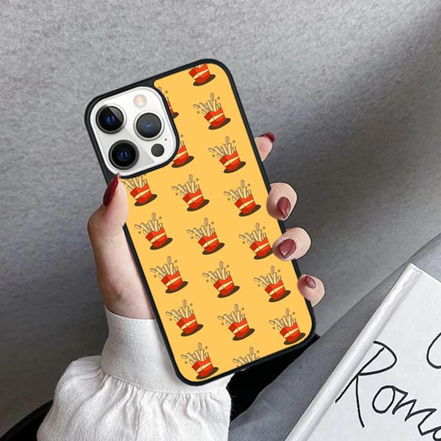 Чехол для телефона с рисунком картошки фри, бургера, пиццы для iPhone 17 Air 16 15 14 plus 11 12 13 pro max coque Shell Fundas