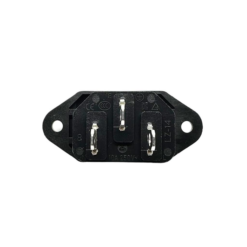 1 шт. LZ-14-1 10A 250V 3 контакта Панельный встраиваемый разъём-гнездо питания IEC320 C14 Розетка переменного тока с 2 комплектами винтов