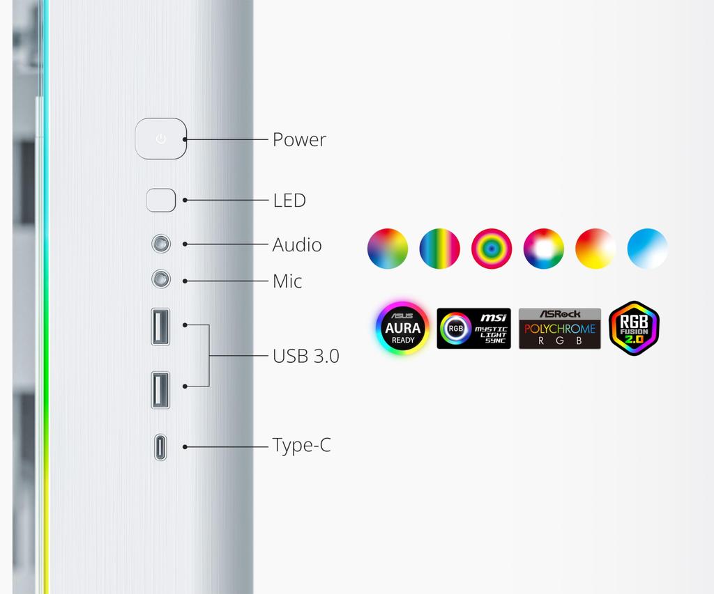 MONTECH King 95 PRO двухкамерный игровой корпус ATX для ПК с панелью с высоким воздушным потоком, прочная изогнутая передняя панель из закаленного стекла, 6 вентиляторов ARGB PWM с хабом для вентиляторов, белый корпус Mid-Tower