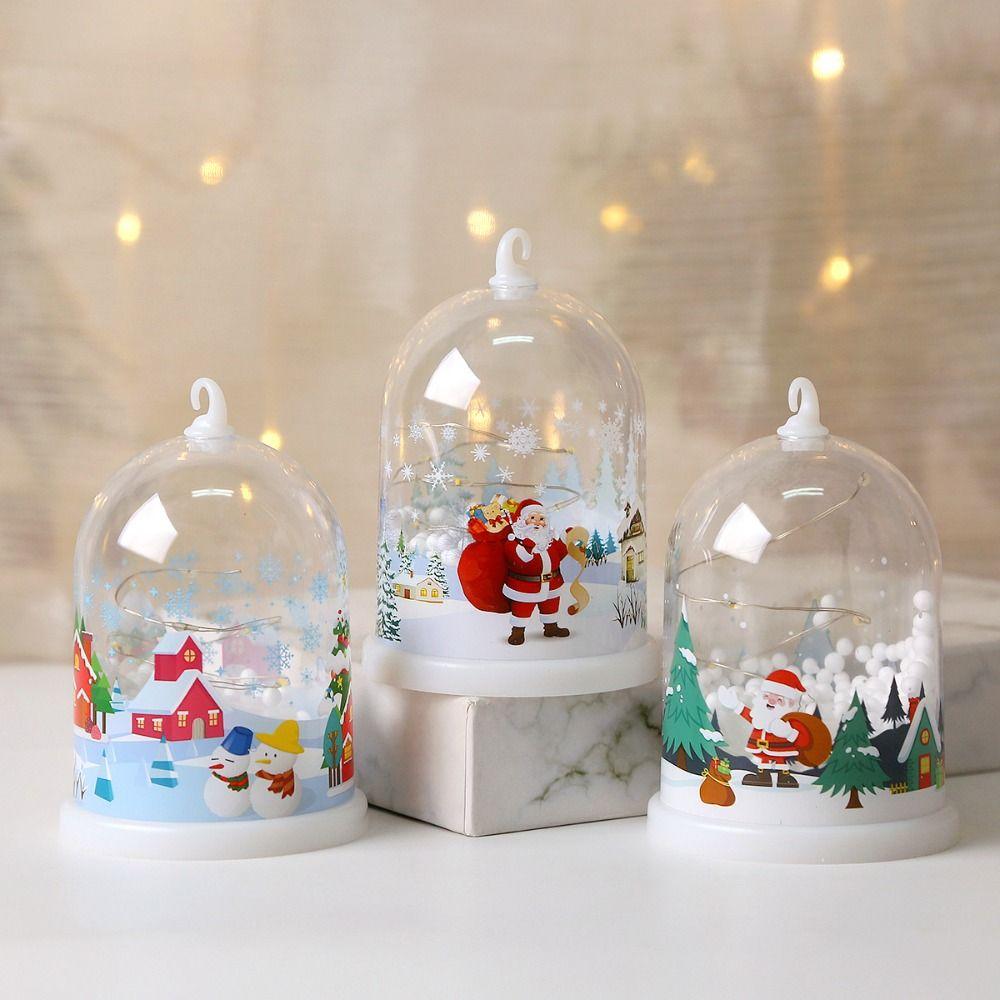 Luminous Christmas Snow Globes Lamp Christmas Desktop Decoration Lantern Desktop Decoration