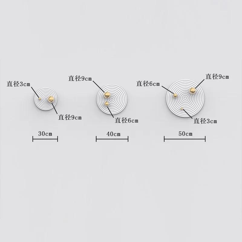 Круглая тарелка Золотой шар Настенное украшение Гостиная Спальня Декорация 3D Трехмерный кулон Планетная дорожка Прихожая