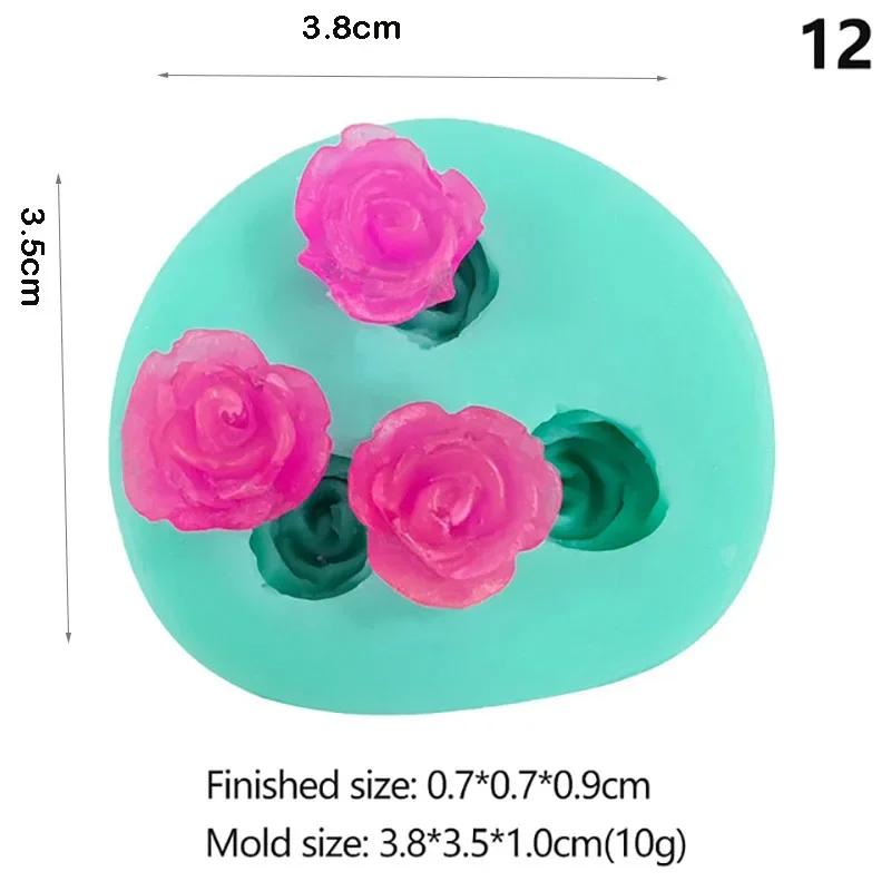 Mini Flowers Series Silicone Mold DIY Handmade Fondant Cake Baking Chocolate Sugar Cake Tool Resin Polymer Clay Making Mould