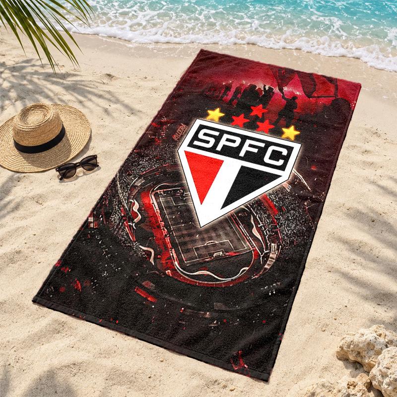 Sao Paulo FC Beach Towel Quick Dry Sand Free Lightweight Beach Towels for Travel Swimming Camping