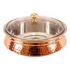 Steel Copper Induction Handi Bowl with Lid, Serveware & Tableware, Home Restaurant, 2000 ML