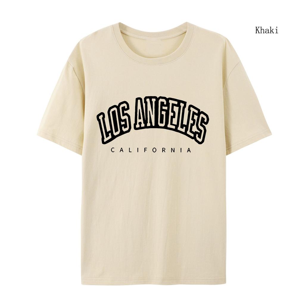 Женская футболка с рукавом большого размера Лос-Анджелес Печать Женская футболка Зимняя свободная футболка высокого качества Футболка с буквенным принтом