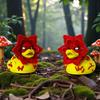 Фигурка утки Коллекционная 3D-печатная Цветочная статуэтка утки Маленькое настольное украшение для дома Офиса Полки Стола Декор