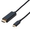 Elecom USB C Conversion Cable 1m To HDMI Mirroring with iPhone MacBook iPad Black To Be Compatible with iPhone Pro Type-C 4K(3840×2160px)/60Hz