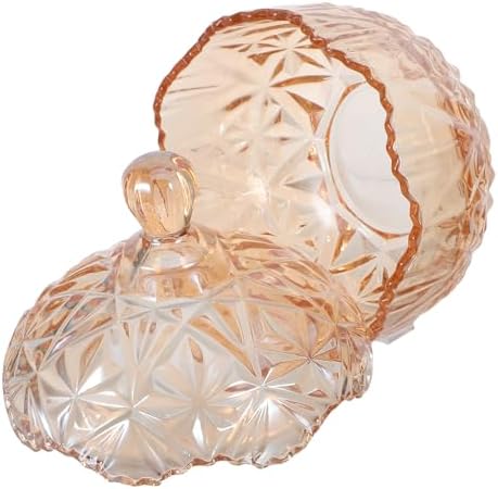 MAGICLULU Glass Sugar Bowl with Lid 260ml Airtight Storage Container for Candy and Snacks Versatile for Living Room and Guest Room