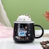 Милая керамическая кружка, чашка с крышкой в виде кошки, кружки, забавные кофейные чашки, красивые чайные кружки, посуда для напитков, оригинальное пивное новогоднее милое угощение
