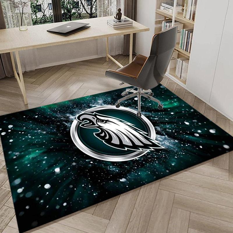 Коврик Philadelphia Eagles для офиса, Коврик под кресло, Декоративный ковер, Коврик для гостиной, Большой размер, Подарки для фанатов, Рождественские подарки