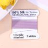 2# 0.45мм 10шт/пакет Ручной работы 100% Натуральный шелковый шнур Веревка с бисерной шелковой нитью Игольный конец Шелк для изготовления DIY ювелирных изделий