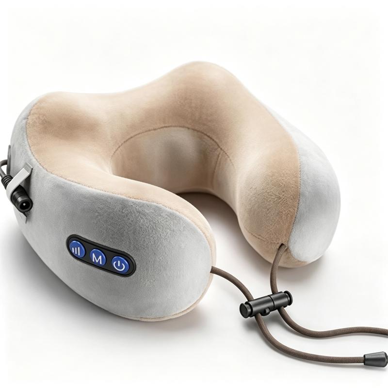 U-Shaped Memory Foam Massage Pillow for Neck Pain Relief at Home Car