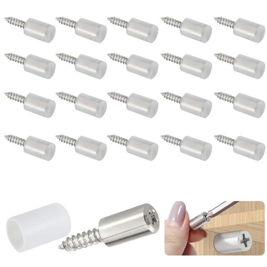 20/50/100 шт. Саморезы, опорные штифты для ламината, самосверлящие полочные штифты с нескользящей втулкой для мебели, книжного шкафа, гардероба