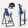 Inversion Table, Foldable, 90° Incline, Safety Belts, 79 x 114 x 153 cm, Blue and Black