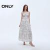 ONLY 2025 Spring Printed Camisole Tiered Maxi Dress