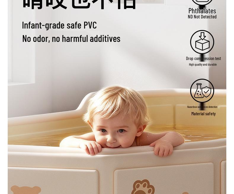 Экологичная портативная складная ванночка для купания младенцев: Толстый, утепленный, большой дизайн для сидения и лежания с быстрым открытием, не требует установки, с мультяшным рисунком.
