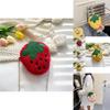 Adorable Girls Plush Strawberry Chain Shoulder Bag 2023 New Korean Style Princess Accessory Coin Purse