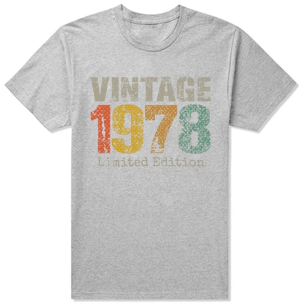 Original Vintage 1978 Retro Est 1978 Edition T Shirts Summer Graphic Cotton Streetwear Short Sleeve Birthday Gifts T-shirt