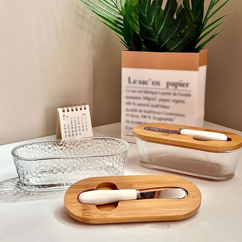 Oval Shape Butter Container Visible Butter Dish Durable Butter Tray  Lunch