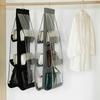 1Pcs Waterproof Hanging Handbag Organizer 6 Pockets Clear Sundry Bag  For Wardrobe Closet