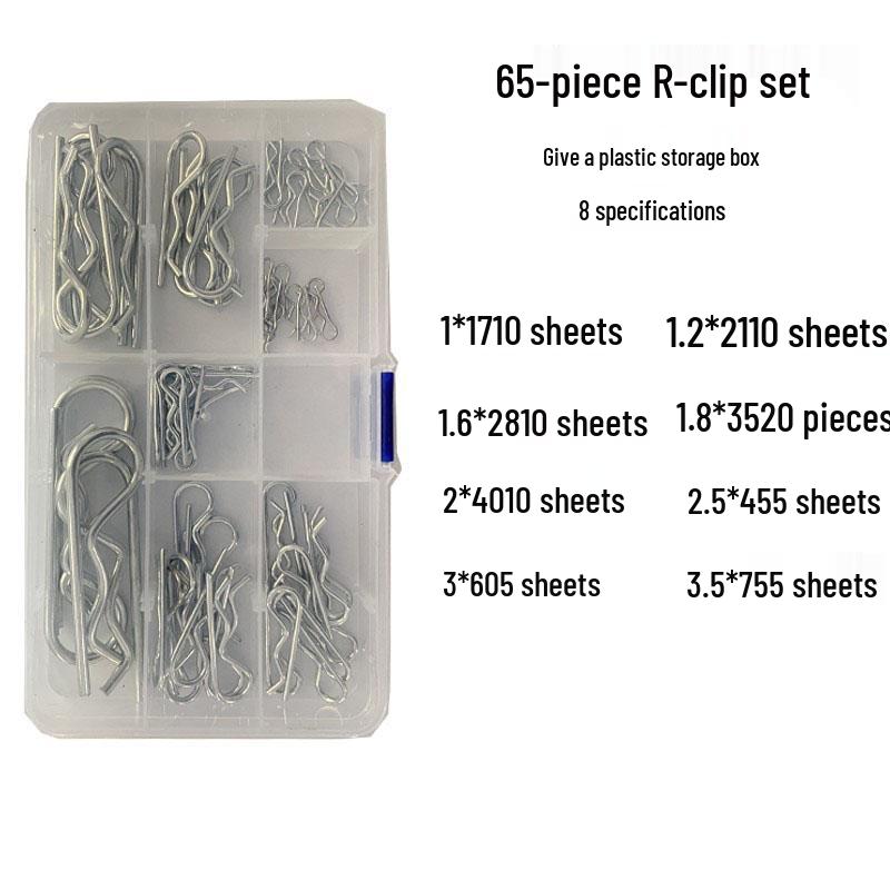 Stainless Steel B-type Cotter Pin and R-type Lock Pin Hair Clips, 1-6mm, Wave and Galvanized Variants