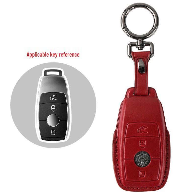 Чехол для смарт-ключа автомобиля из натуральной кожи ручной работы для Mercedes - Полная защита