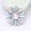 Elegant Flower Shape Women Brooch Faux Pearl Decor Lapel Pin Shawl Cardigan Coat Brooch Pin Enamel Simple Badge Jewelry Gift