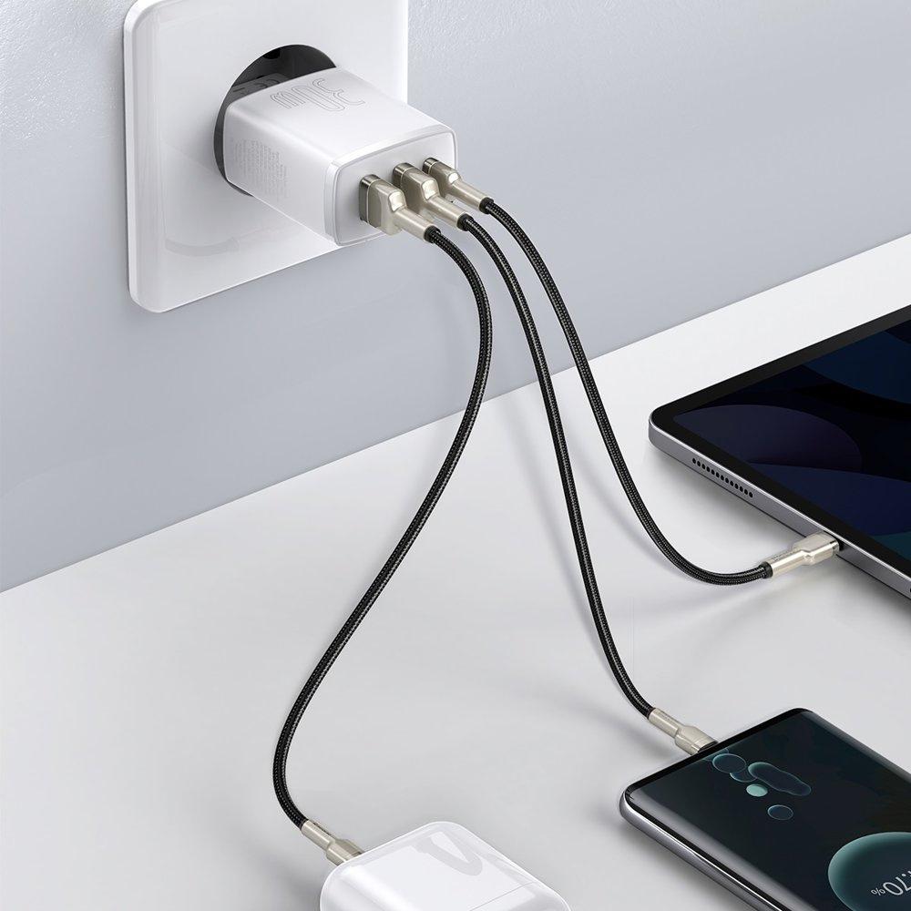 Baseus Compact Fast Charger 30W 2x USB/USB-C Power Delivery White