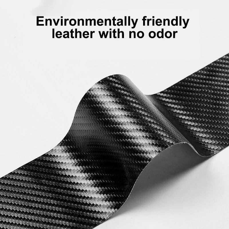Anti-Scratch Car Door Sill Protector Carbon Fiber Stickers for Mitsubishi Outlander Lancer ASX Pajero Auto Accessories
