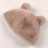 Женская зимняя теплая шапка-ушанка с имитацией меха норки, женские осенние и зимние комплекты женских шапок с искусственными волосами, уши панды, милые