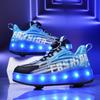 Skates Boys Runaway Shoes Girls Children Invisible Roller Skates Adult Charging Flashing Ultra Light Wheel Shoes
