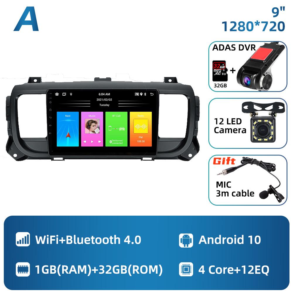 Автомобильное радио для Peugeot Expert 3 Citroen Jumpy 3 SpaceTourer 2016 - 2021 2Din Android Автомобильный мультимедийный проигрыватель CarPlay GPS-навигация