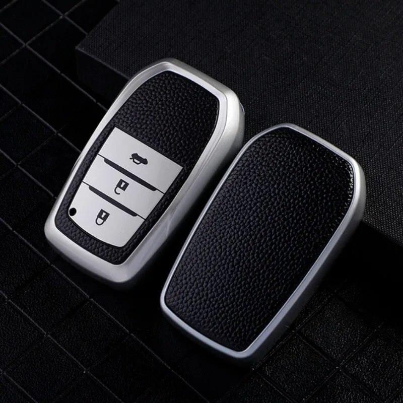 Для Toyota Corolla Chr Aygo Rav4 для Hilux Camry 70 40 Land Cruiser 200 Crown TPU Leahter автомобильный чехол для смарт-ключа в виде ракушки Keychai