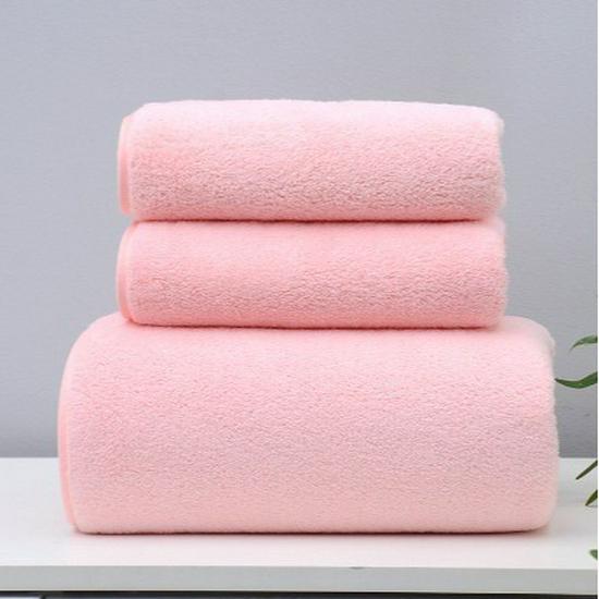 Thickened Coral Fleece Quick-Drying Bath Towel - Lint-Free, Absorbent for Adults & Dormitories