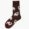 Сотни модных индивидуальных хлопковых носков унисекс для мужчин Happy Street Skateboard Fruits Harajuku Gift Funny Boys Male Dress Sox