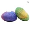 5 Rolls 50g/ball Worsted Section-dyed Rainbow Yarn 100% Pure Wool Yarn for DIY Hand Knitting Crochet Shawl Scarf Thread