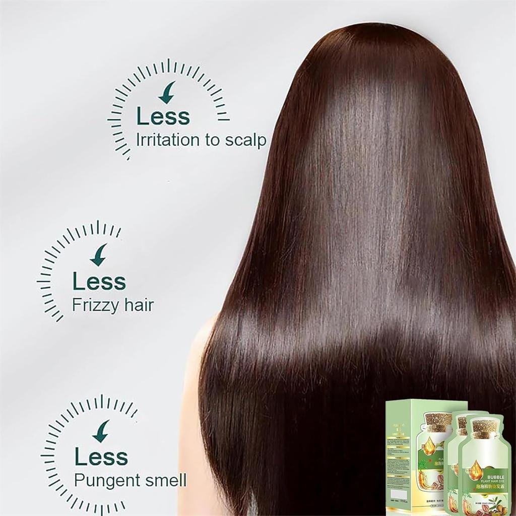 Краска для волос Huang Yi Bubble Plant, Натуральная растительная краска для волос, Новая краска для волос Botanical Bubble, Краска для волос Plant Bubble, Tinte Vegetal Natural Para El Cabello