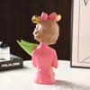Скандинавская элегантная статуэтка девочки-цветочницы Декоративная мультяшная скульптура девочки с бабочкой Ручная работа Декоративная ваза для девочки Гостиная
