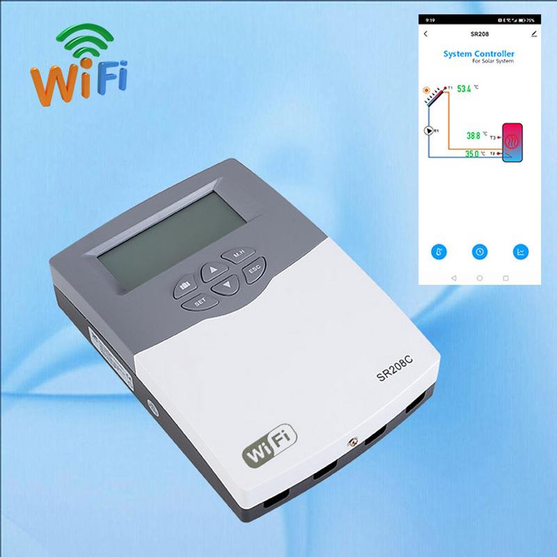 Обновление Контроллер солнечного нагрева воды SR208C AC100-240V Дополнительная плата Опция функции WIFI