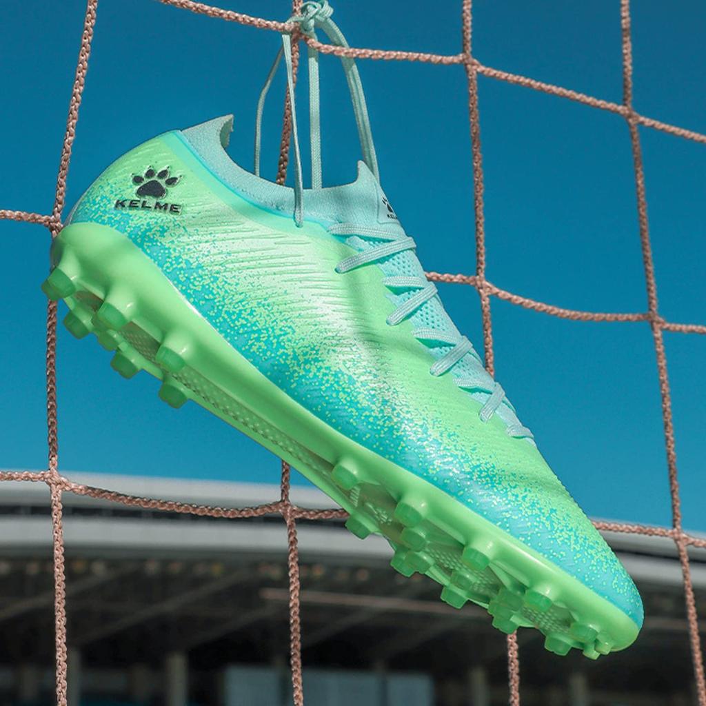 Kelme MG Men's Soccer Shoes, Training Shoes, Junior and Adult Soccer Cleats, Fashionable (Green, Size 26.5 Cm)