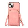 Cards Solt Wallet Holder Leather Case for IPhone 15 14 13 11 Pro Max 12 Mini Plus XS XR X 15Pro 14Pro I15 with Lanyard Bag Cover